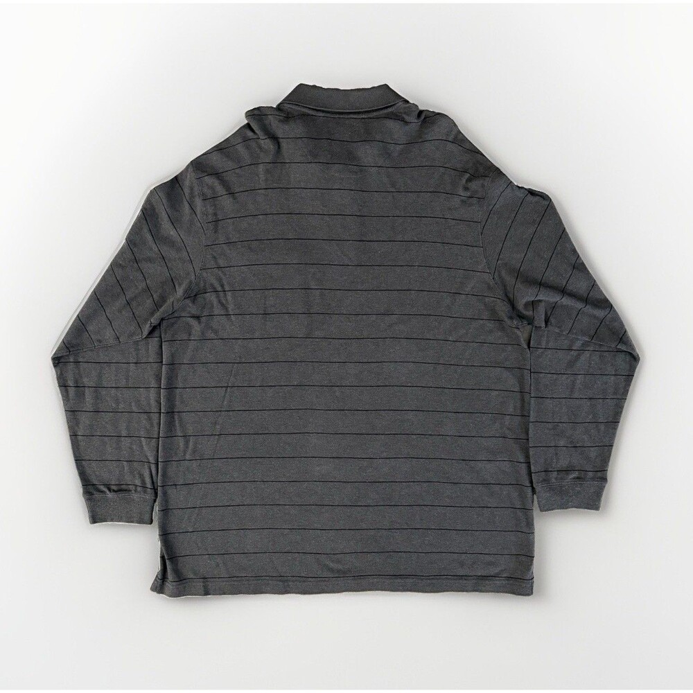 Roundtree & Yorke Long Sleeve Polo Shirt Sz 2XT Heather Gray Luster Soft Cotton - Picture 2 of 8